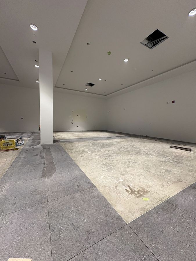 Commercial tile installation