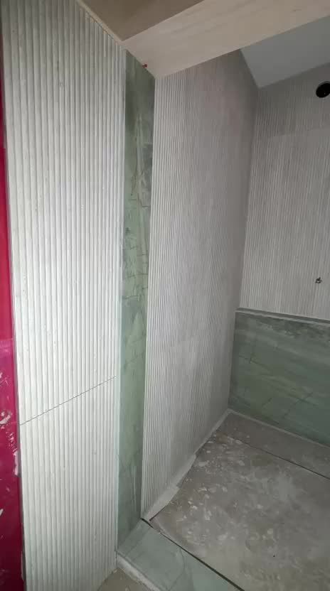 Video: walkthrough of the fluted-tile shower during installation